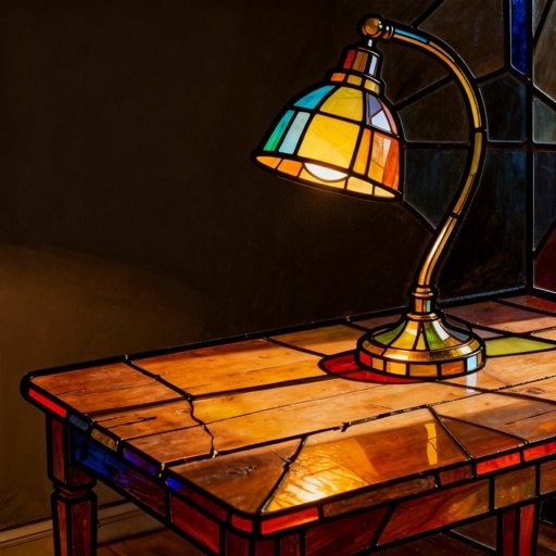 Stained glass, one of four